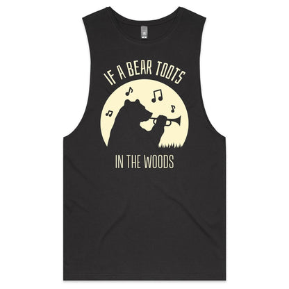 If A Bear Toots In The Woods, Trumpet Player - Mens Tank Top Tee Coal Mens Tank Tee