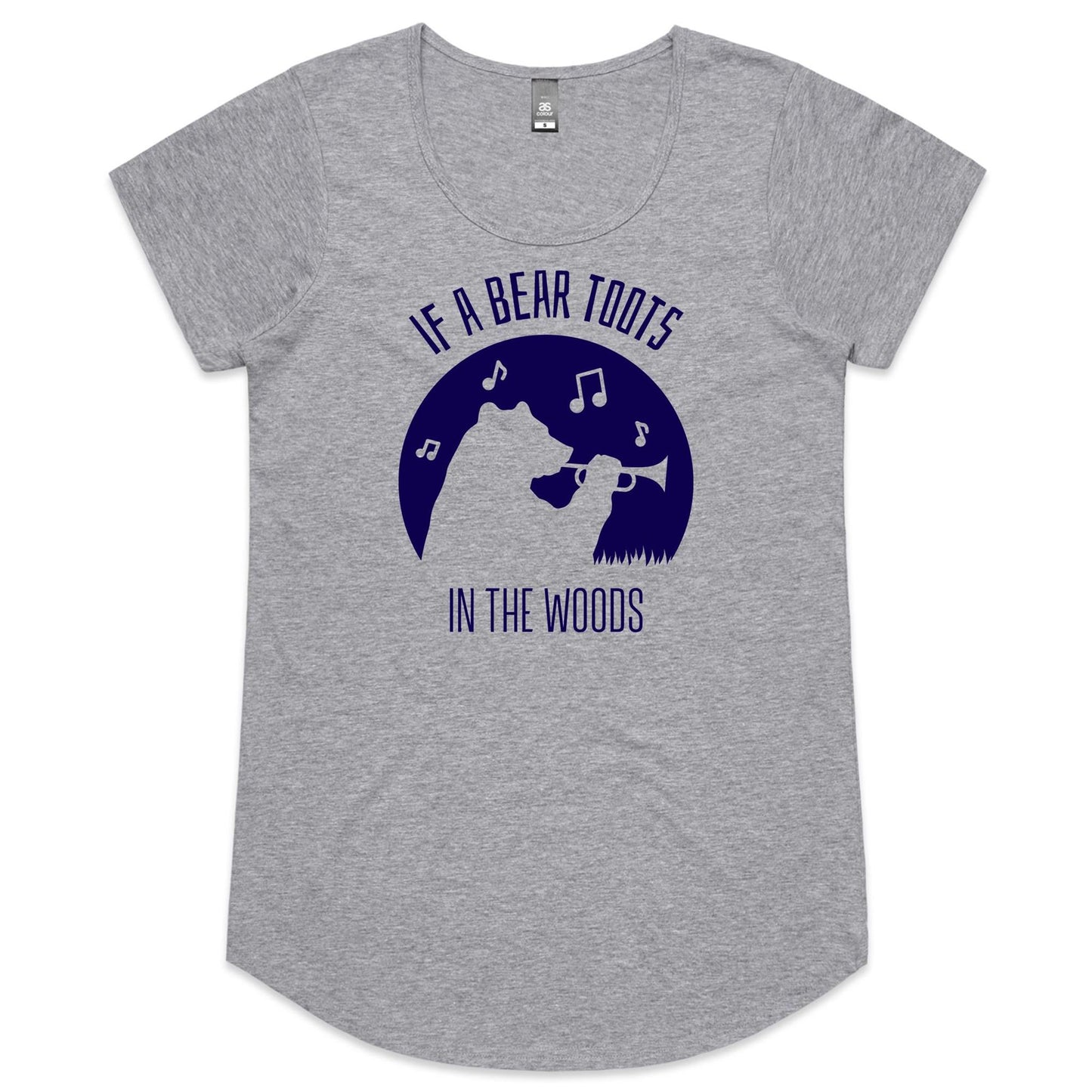 If A Bear Toots In The Woods, Trumpet Player - Womens Scoop Neck T-Shirt