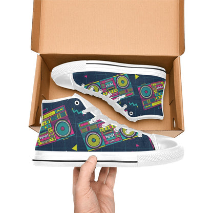 Boombox - Men's High Top Canvas Shoes