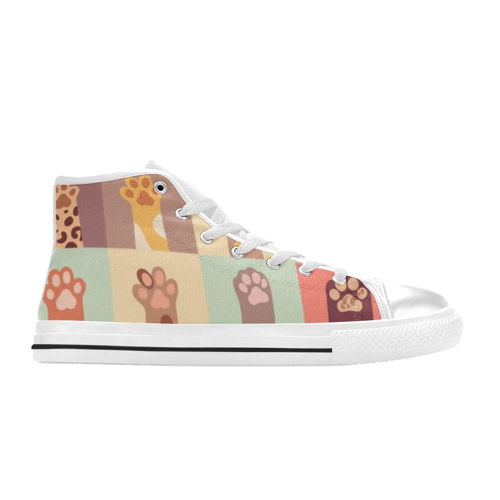 Cat Paws - Women's High Top Canvas Shoes