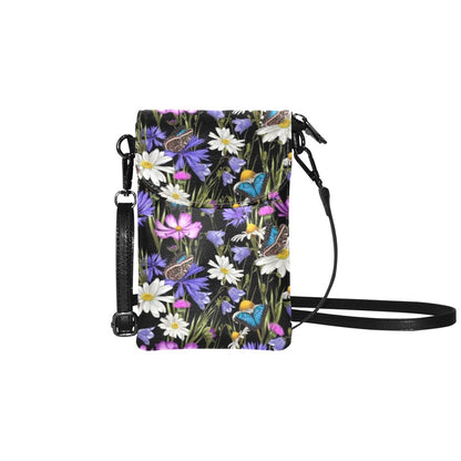 Butterfly Flowers - Small Phone Purse / Bag