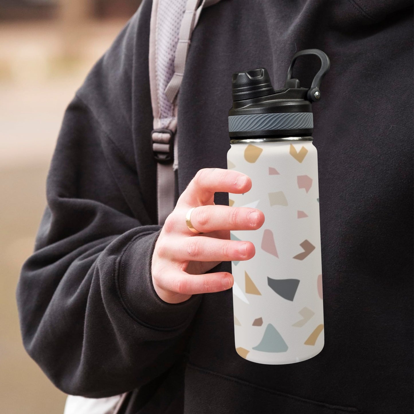 Terrazzo - Insulated Water Bottle with Dual-Use Lid (18oz) Insulated Water Bottle with Dual-Use Lid (18oz) Printed Offshore