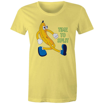 Banana, Time To Split - Womens T-shirt