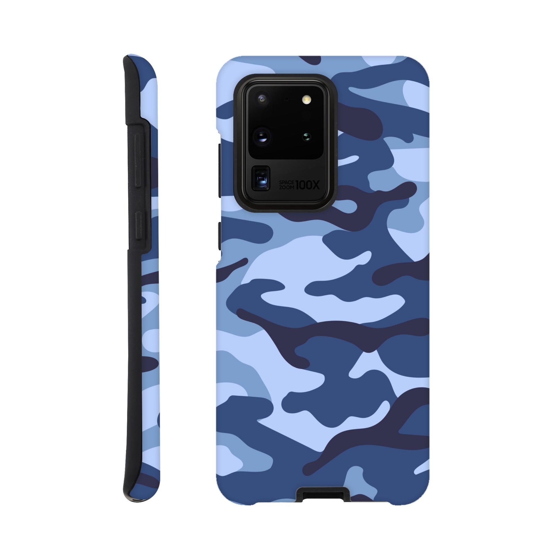 Blue Camouflage - Phone Tough Case Galaxy S20 Ultra Phone Case Globally Fulfilled