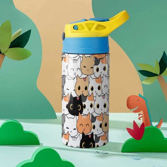 Cute Cartoon Cats - Kids Drink Bottle