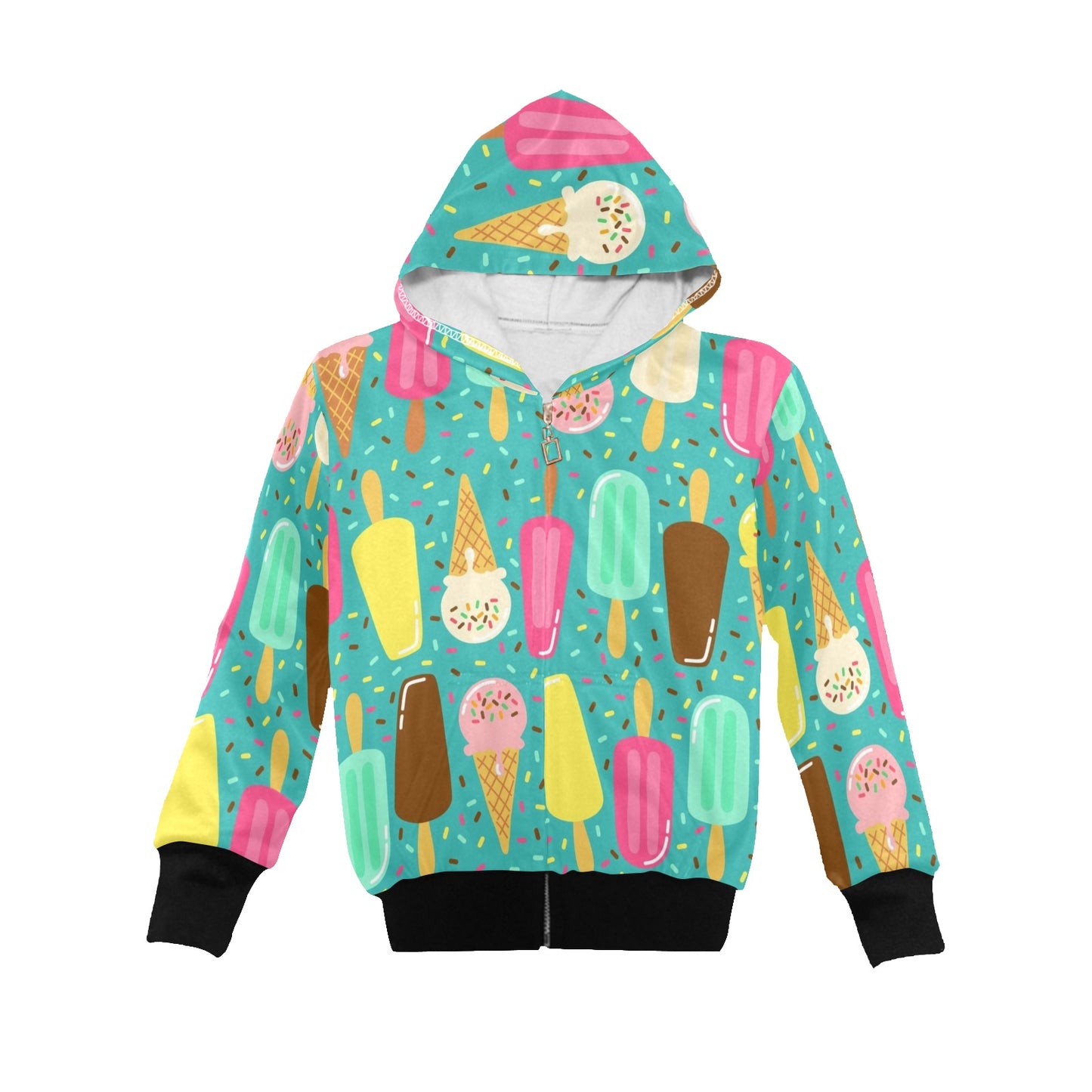 Ice Cream - Junior Boys Zip Up Hoodie