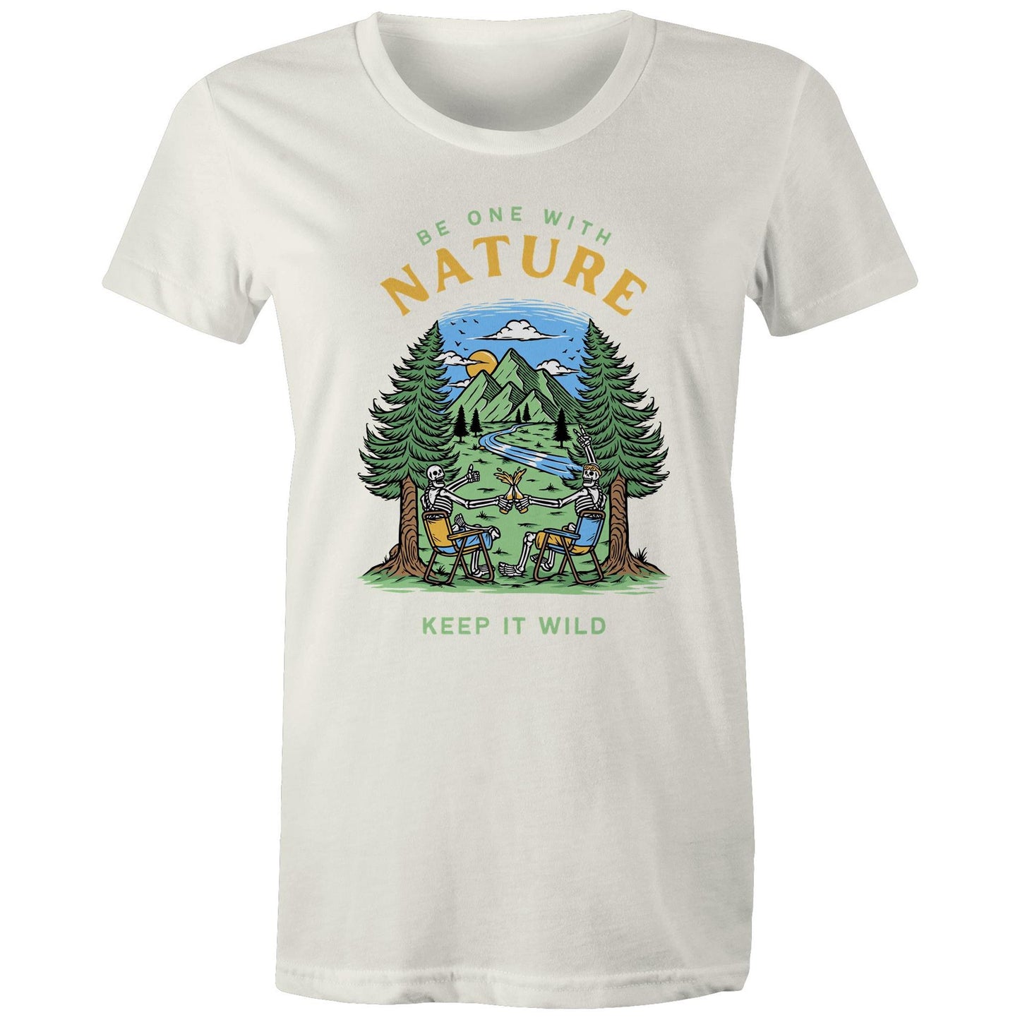 Be One With Nature, Skeletons - Womens T-shirt