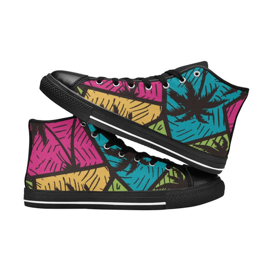 Palm Trees - Women's High Top Canvas Shoes