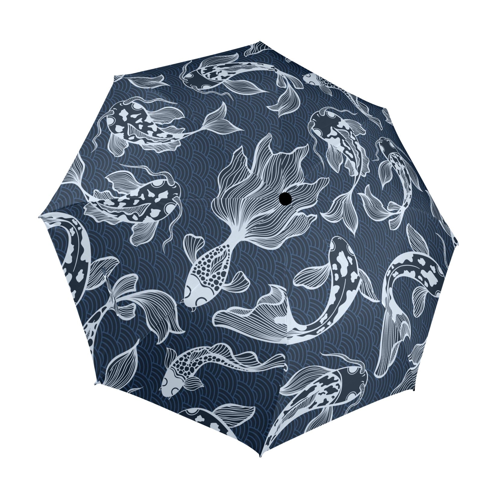 Blue Fish - Semi-Automatic Foldable Umbrella Semi-Automatic Foldable Umbrella