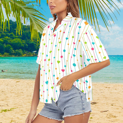 Heart Lines - Womens Hawaiian Shirt