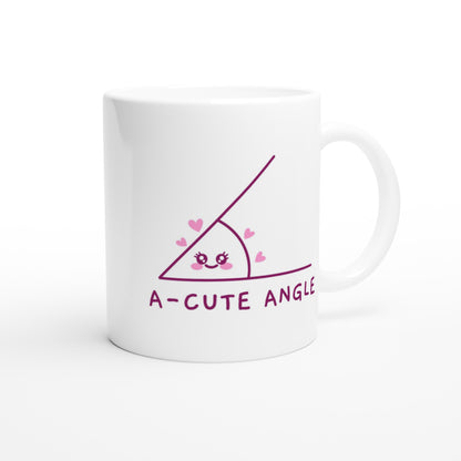 A-Cute Angle - White 11oz Ceramic Mug White 11oz Mug Globally Fulfilled Maths