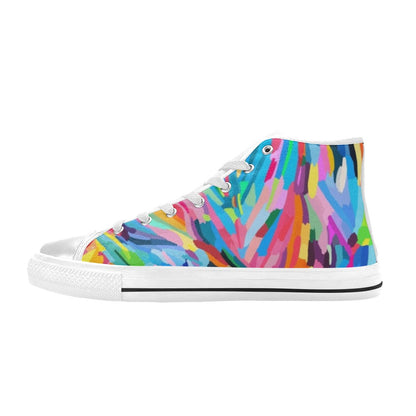 Brushstrokes - Kids High Top Canvas Shoes Kids High Top Canvas Shoes Printed Offshore