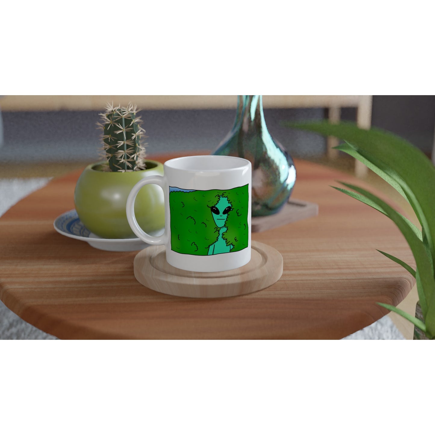 Alien Hedge Meme - White 11oz Ceramic Mug White 11oz Mug Sci Fi