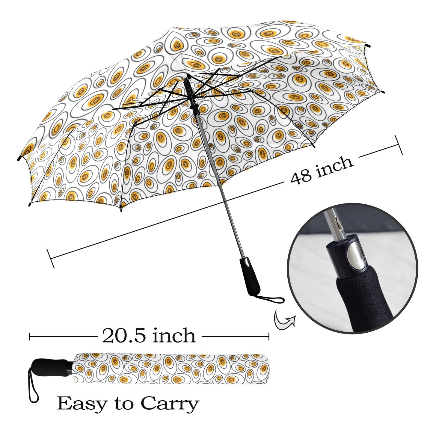 Eggs Abstract - Semi-Automatic Foldable Umbrella Semi-Automatic Foldable Umbrella Printed Offshore