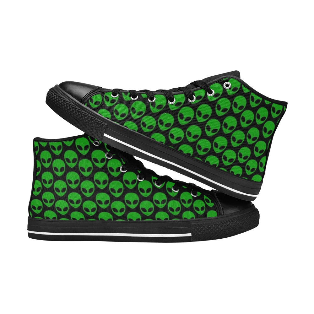 Aliens - Men's High Top Canvas Shoes