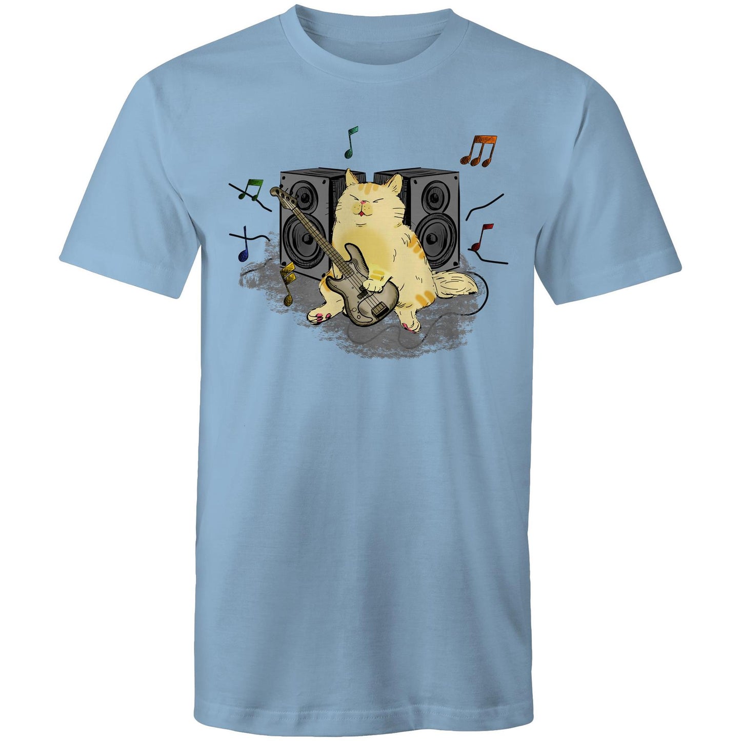 Cat Bass Player - Mens T-Shirt