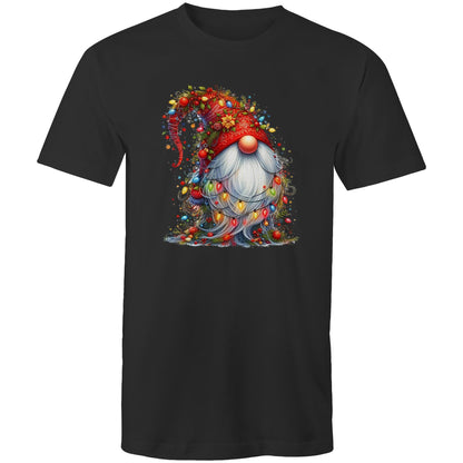 Christmas Gnome Wrapped In Lights - Mens T-Shirt