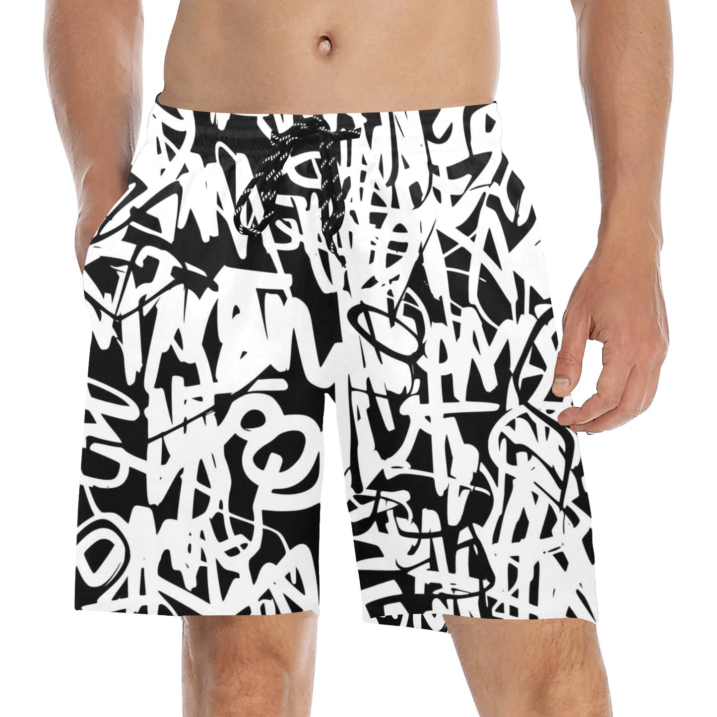 Graffiti - Men's Mid-Length Beach Shorts