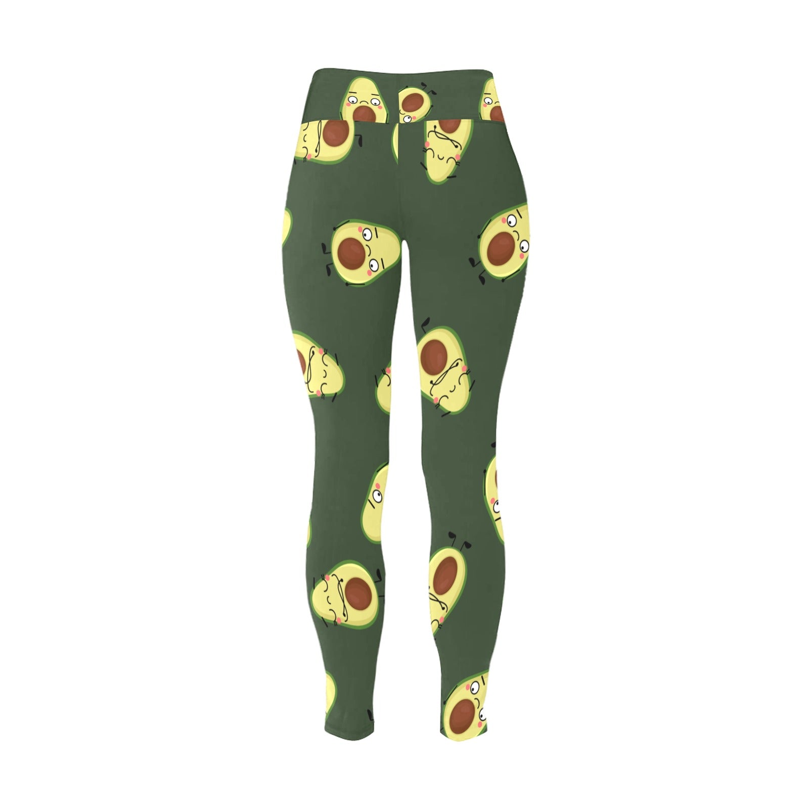 Avocado Characters - Women's Plus Size High Waist Leggings Women's Plus Size High Waist Leggings Printed Offshore