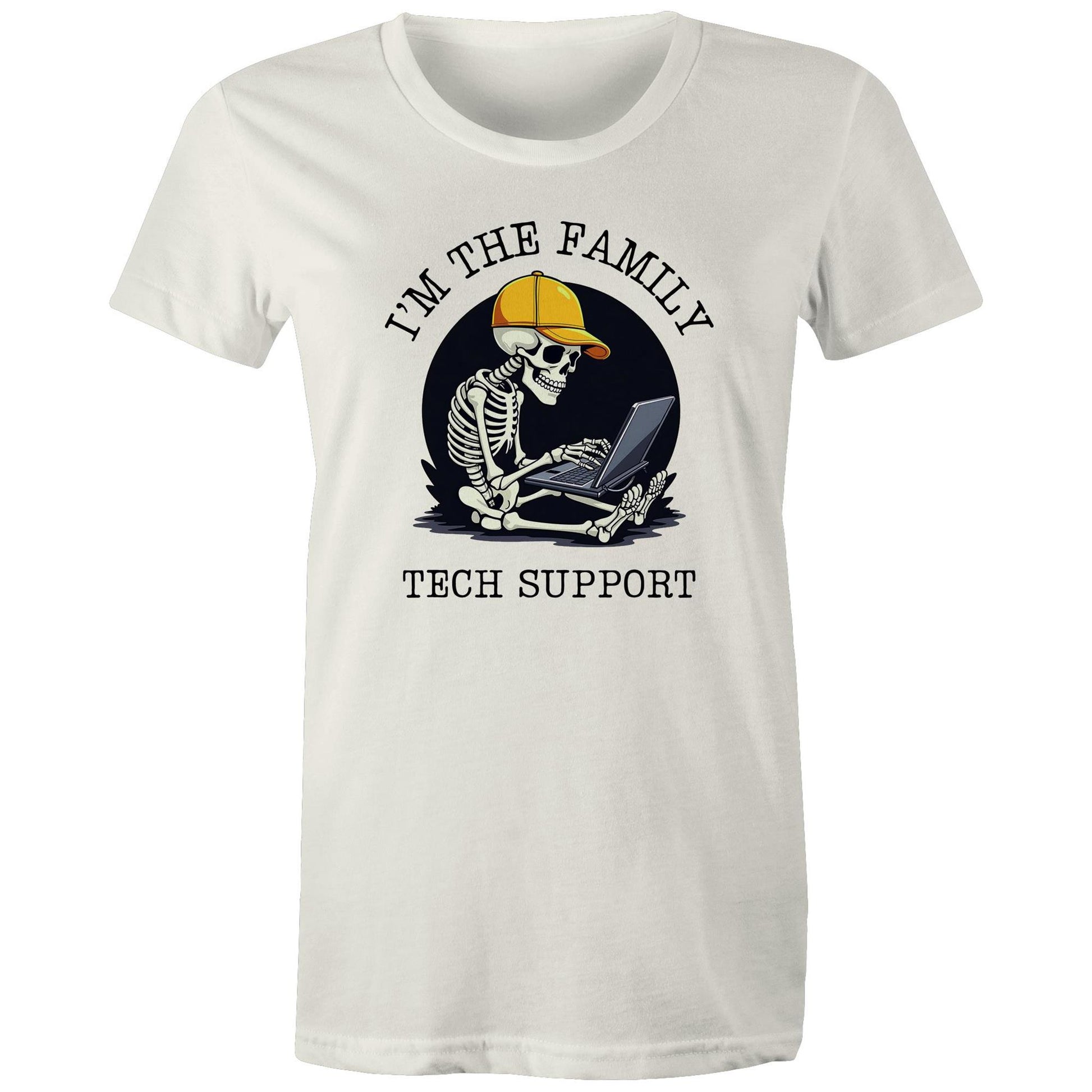 I'm The Family Tech Support - Womens T-shirt Natural Womens T-shirt Printed In Australia Tech