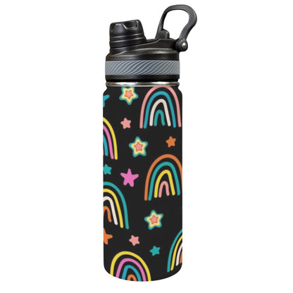 Rainbows - Insulated Water Bottle with Dual-Use Lid (18oz) Insulated Water Bottle with Dual-Use Lid (18oz) Printed Offshore