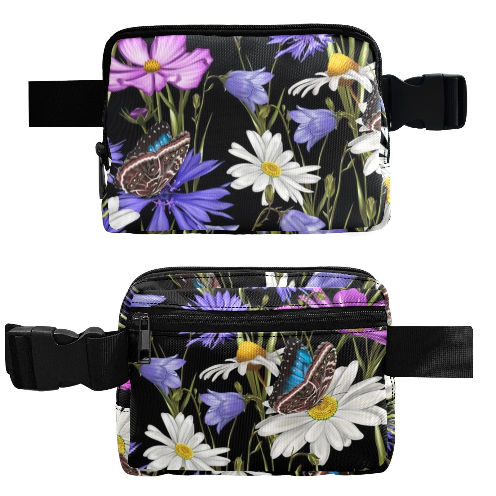 Butterfly Flowers - Belt Bag Belt Bag animal Plants Printed Offshore