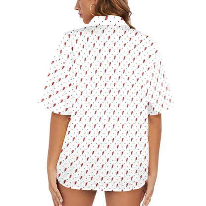 Red Lightning - Womens Hawaiian Shirt