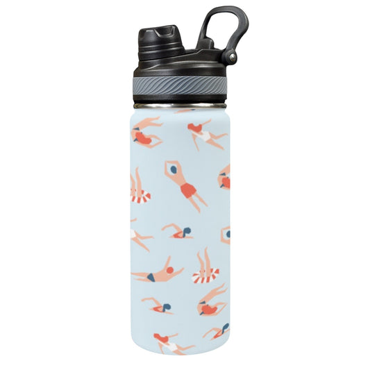 Summer Swim - Insulated Water Bottle with Dual-Use Lid (18oz) Insulated Water Bottle with Dual-Use Lid (18oz) Printed Offshore