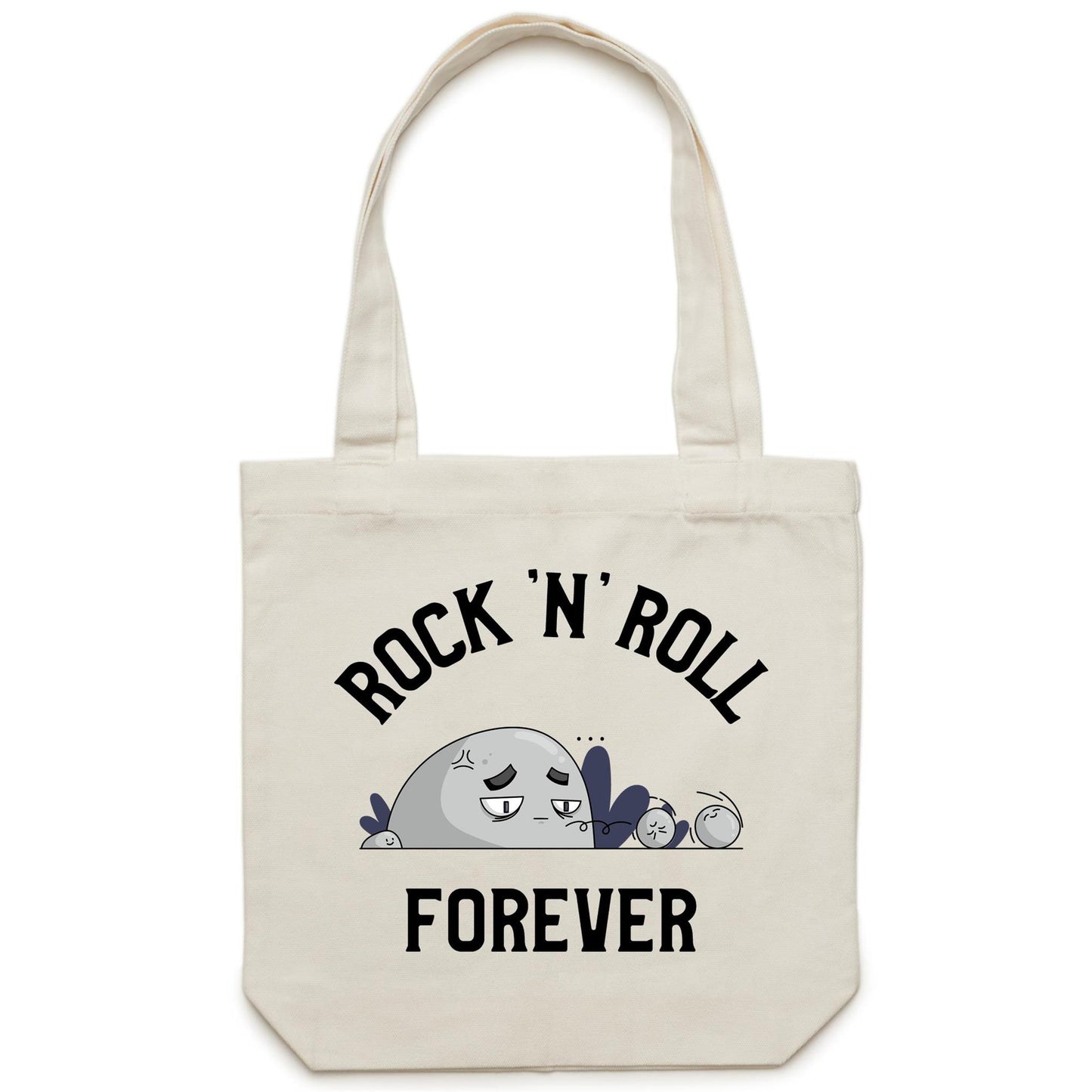 Rock 'N' Roll Forever - Canvas Tote Bag Cream One Size Tote Bag Music