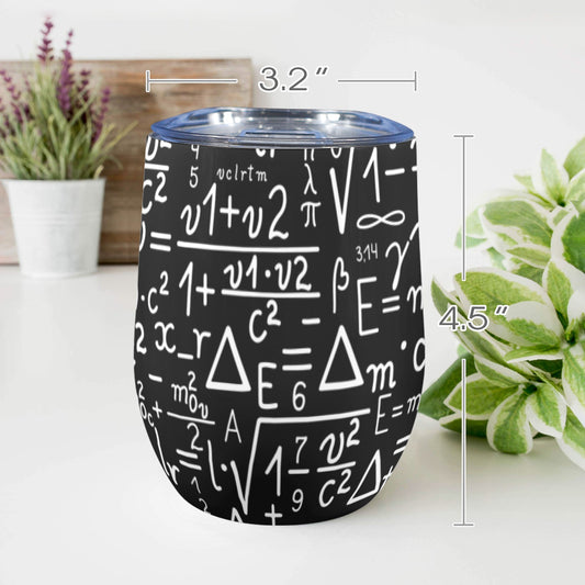 Mathematics - 12oz Wine Tumbler 12oz Wine Tumbler Maths Printed Offshore