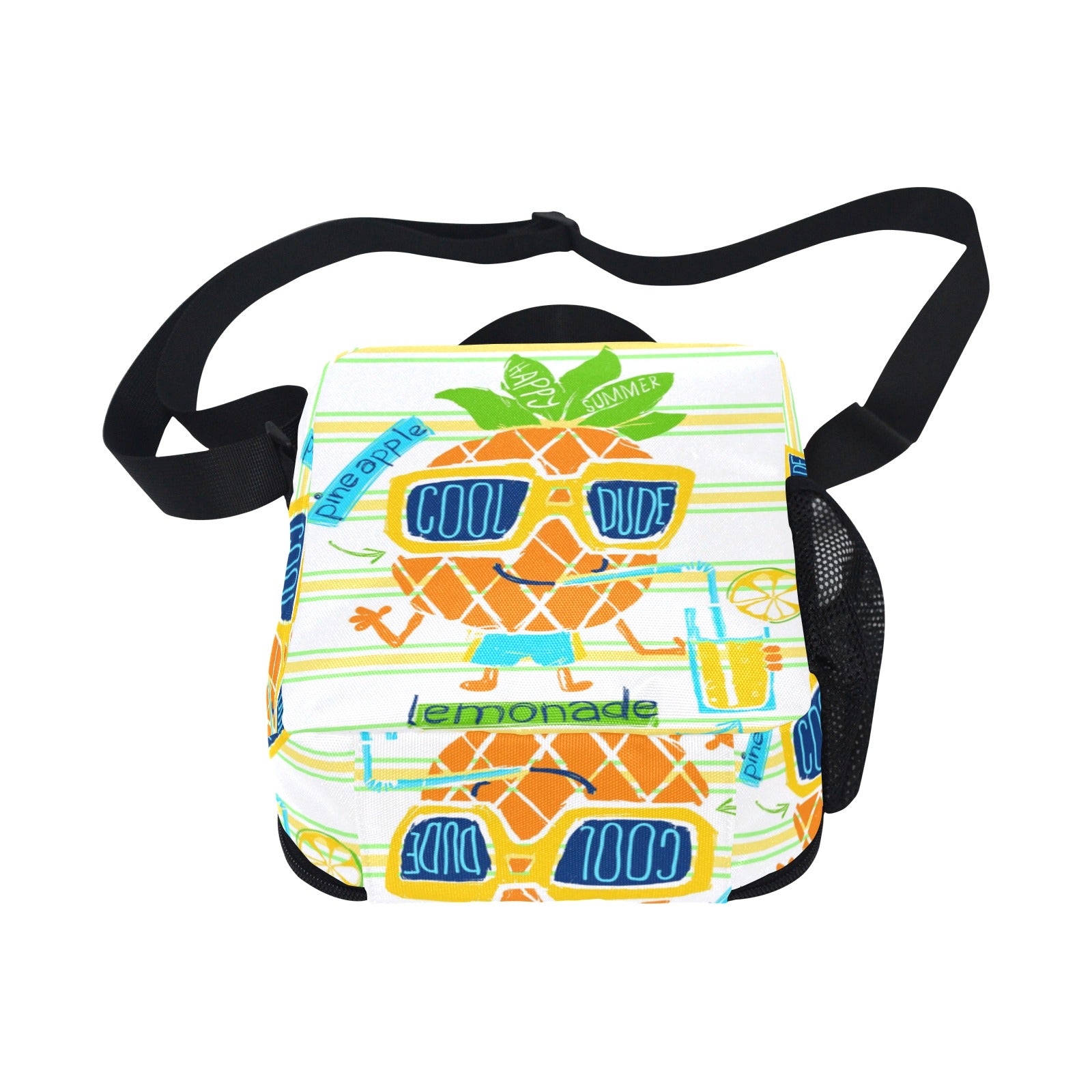 Cool Dude Pineapple - Crossbody Lunch Bag for Kids Kids Crossbody Lunch Bag