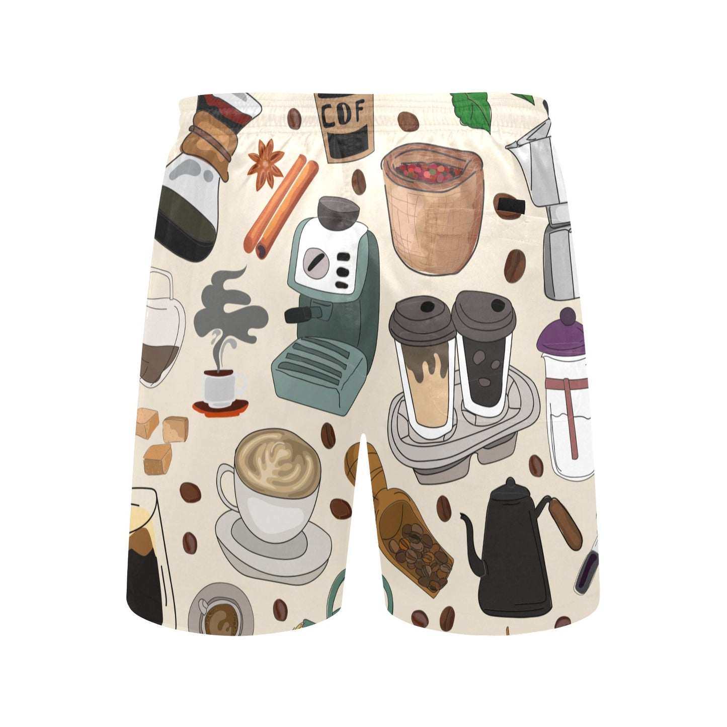 All The Coffee - Men's Mid-Length Beach Shorts