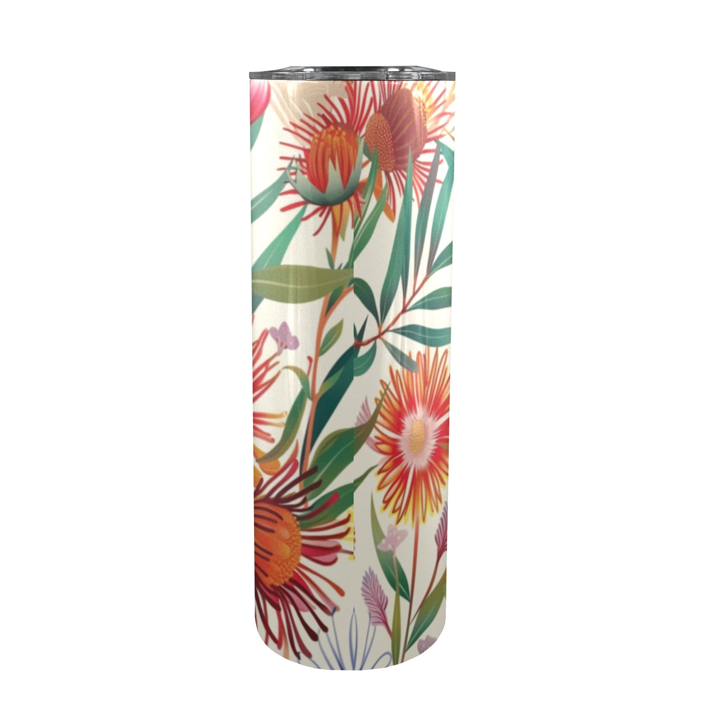 Australian Native Flowers - 20oz Tall Skinny Tumbler with Lid and Straw