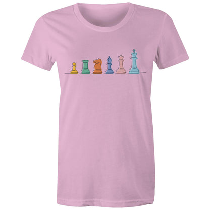 Chess - Womens T-shirt Pink Womens T-shirt Chess Games
