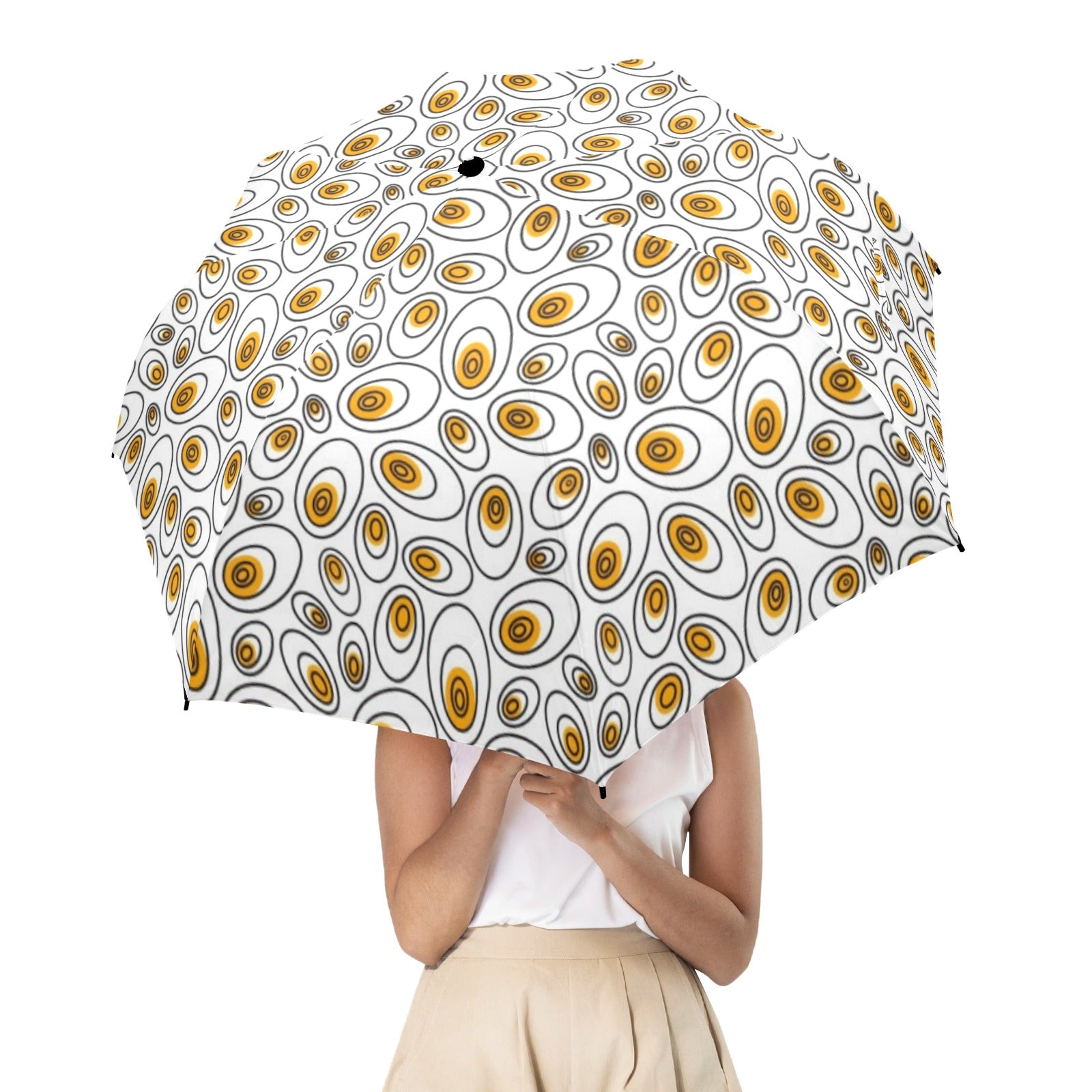 Eggs Abstract - Semi-Automatic Foldable Umbrella Semi-Automatic Foldable Umbrella Printed Offshore