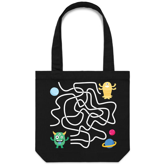 Find Your Path, Monster Space - Canvas Tote Bag