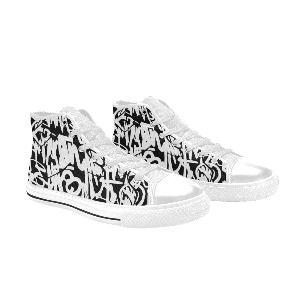 Graffiti - Men's High Top Canvas Shoes