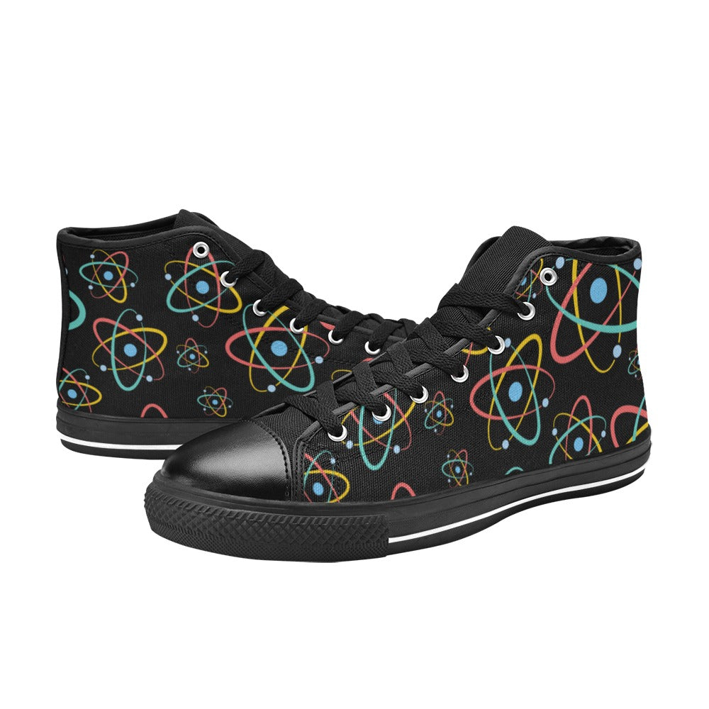 Atoms - Men's High Top Canvas Shoes