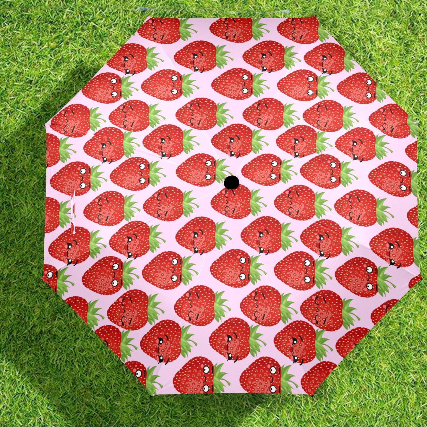 Strawberry Characters - Semi-Automatic Foldable Umbrella Semi-Automatic Foldable Umbrella