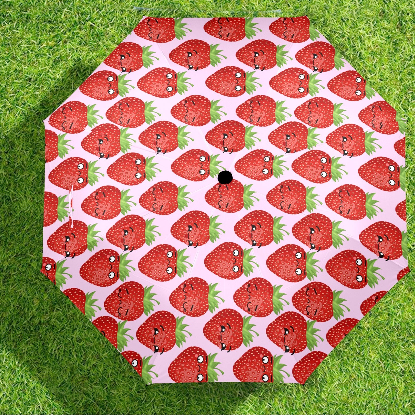 Strawberry Characters - Semi-Automatic Foldable Umbrella Semi-Automatic Foldable Umbrella Printed Offshore