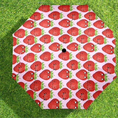 Strawberry Characters - Semi-Automatic Foldable Umbrella Semi-Automatic Foldable Umbrella