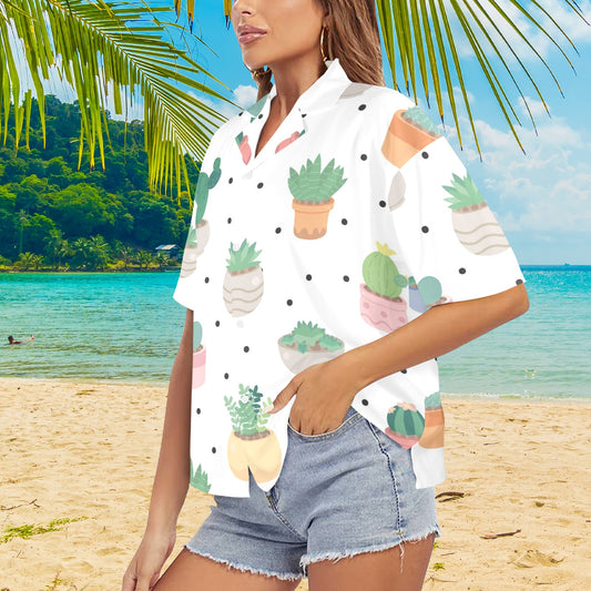 Cactus Love - Womens Hawaiian Shirt