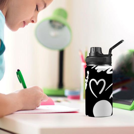 Bold Graffiti - Kids Water Bottle with Chug Lid (12 oz)