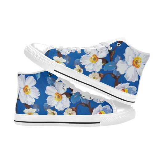 Watercolour Blossoms - Women's High Top Canvas Shoes