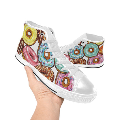 Doughnuts - Men's High Top Canvas Shoes