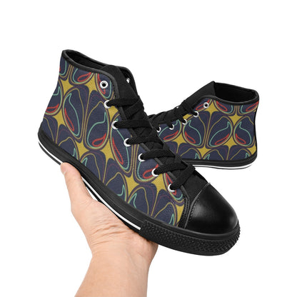 Layered - Women's High Top Canvas Shoes