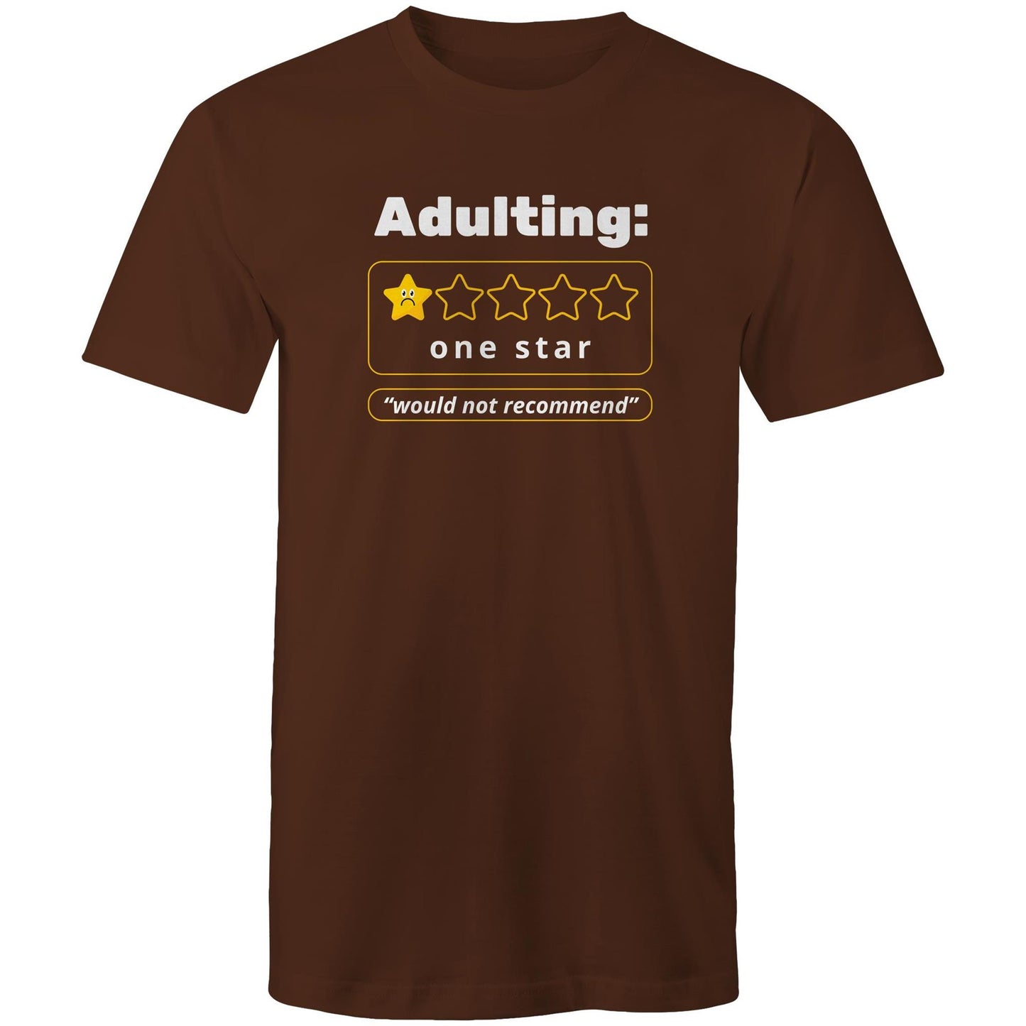 Adulting, One Star - Mens T-Shirt