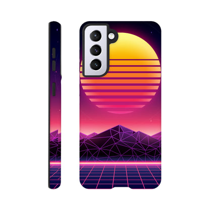 80's Sunrise - Phone Tough Case Galaxy S21 Phone Case Games Globally Fulfilled Retro Sci Fi