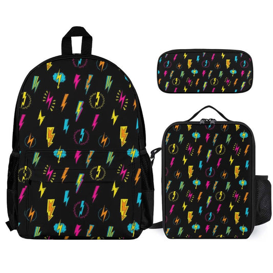 Fun Lightning - School Backpack Three Piece Set