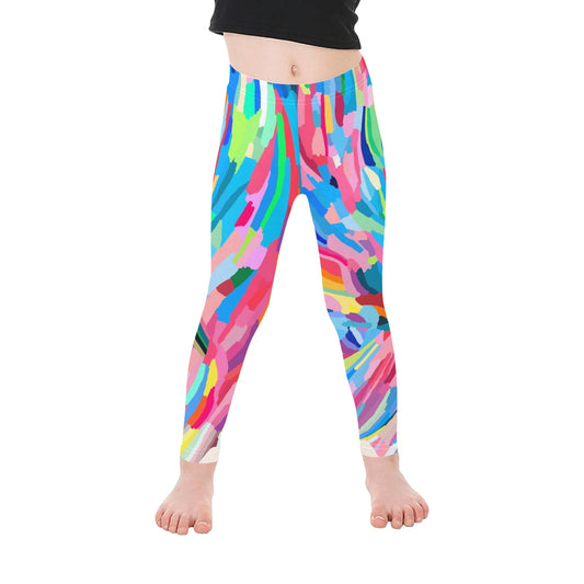 Brushstrokes - Kid's Ankle Length Leggings